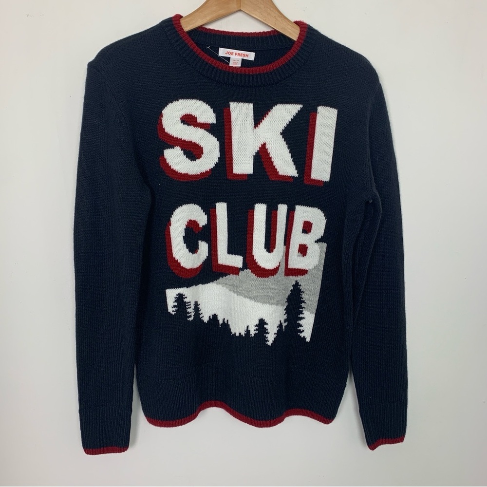 Joe Fresh Navy Ski Club Sweater